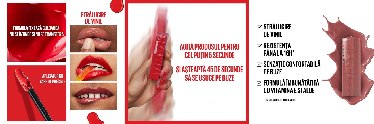 Ruj lichid rezistent cu stralucire de vinil SuperStay Vinyl Ink, 35 Cheeky